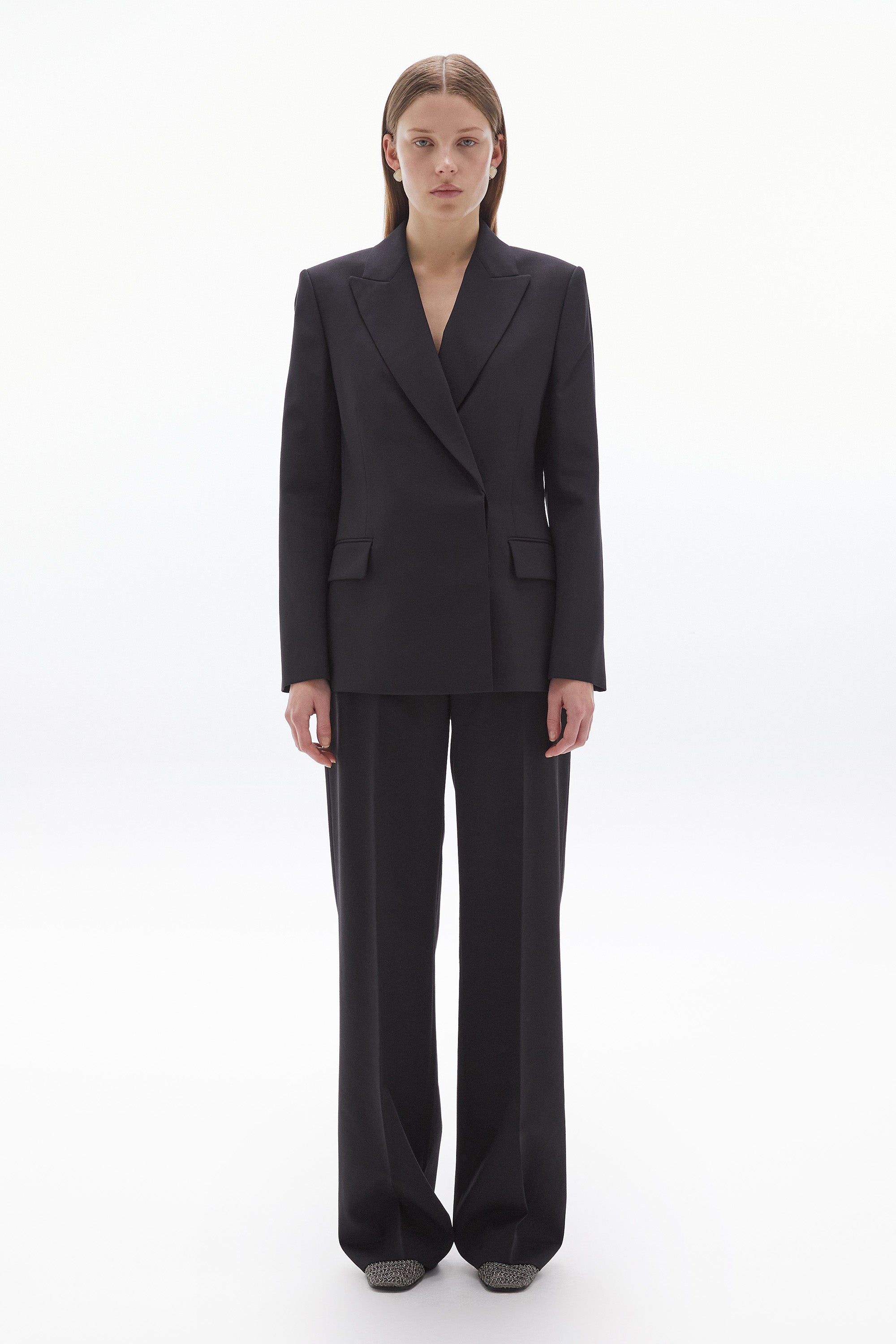 Astrid Wool Straight Pant Black