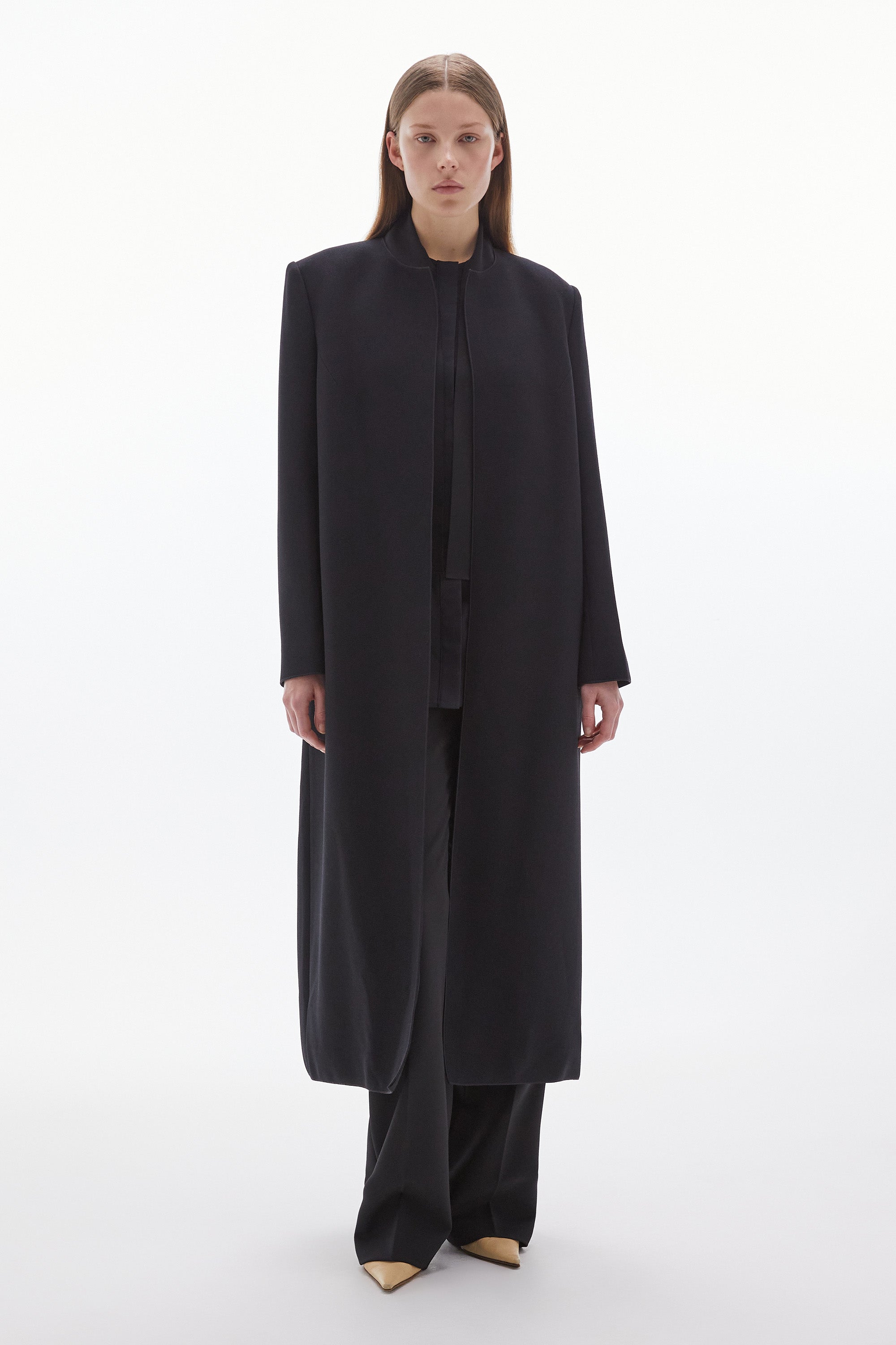 Inez Crepe Duster Black