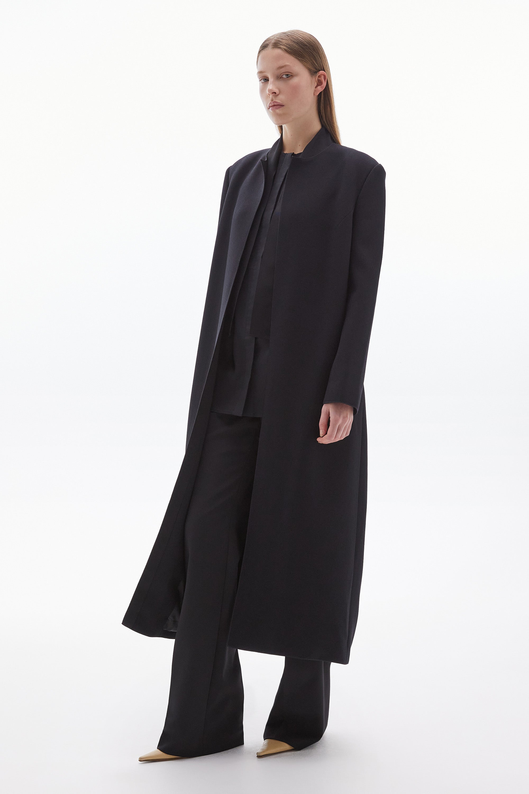 Inez Crepe Duster Black