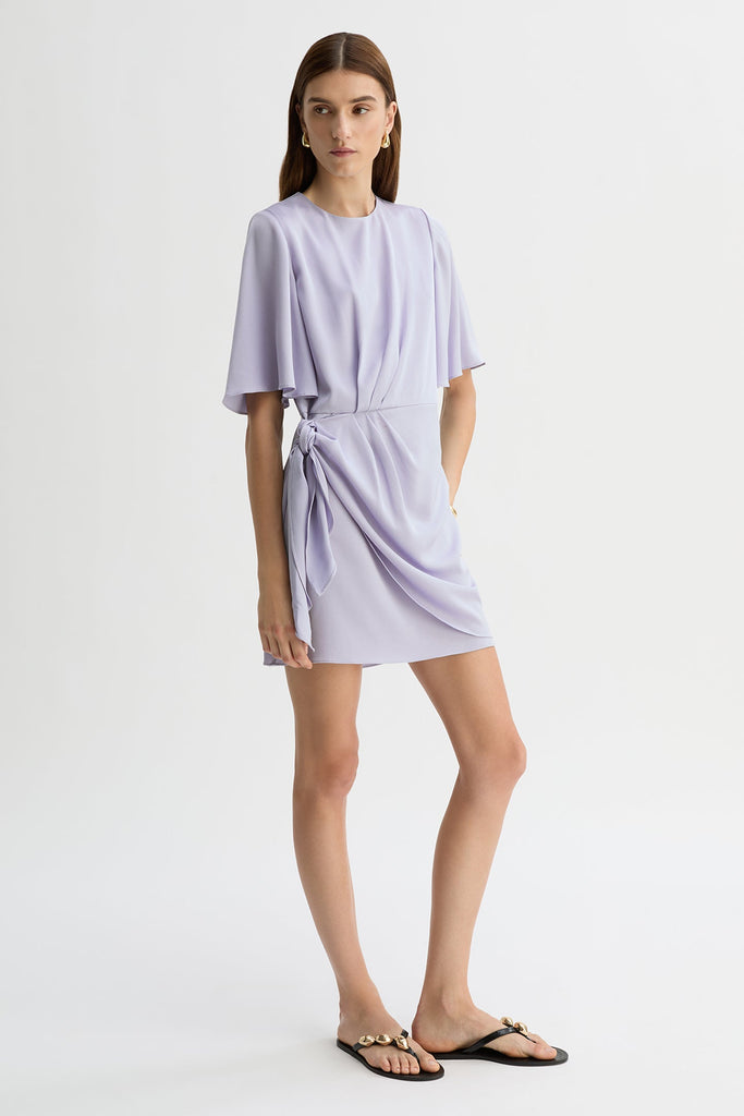 FRANCESCA MINI DRESS-Dove-WILLOW-Australian-Designer