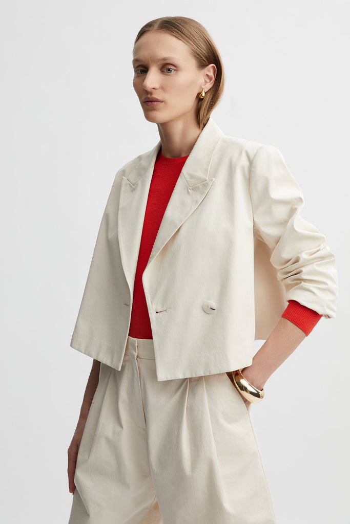 Gabriel Short Blazer-Cream-WILLOW-Australian-Luxury-Designer