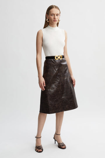 Gia Skirt-Burgundy-WILLOW-Australian-Luxury-Designer