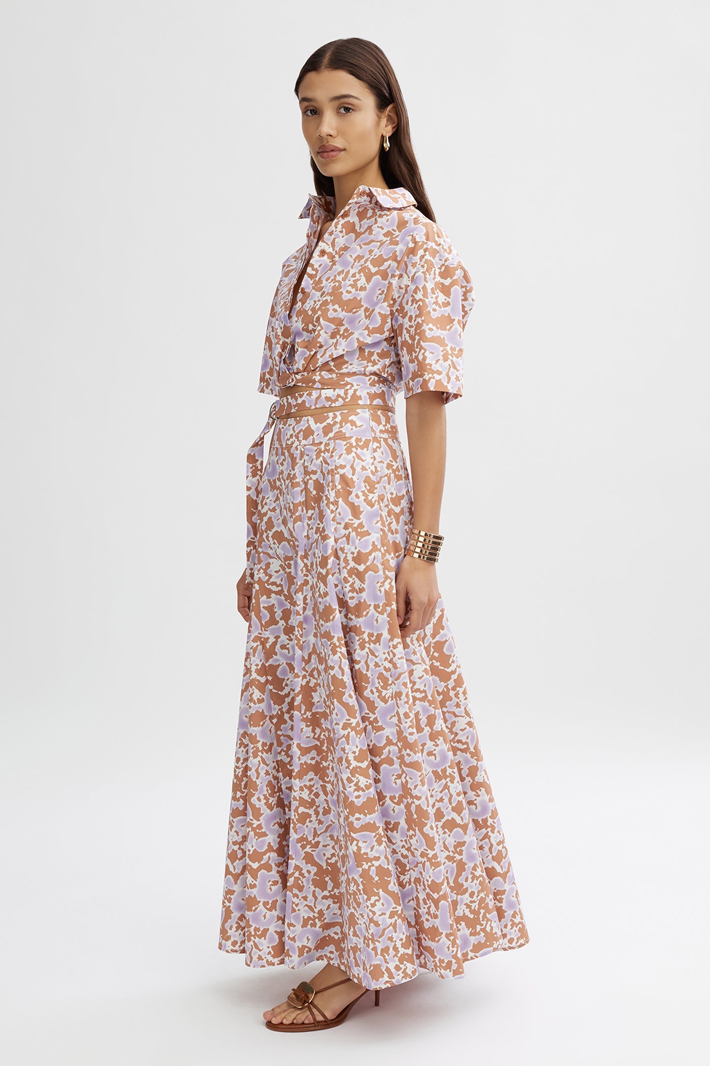 Irina Print Crop Shirt