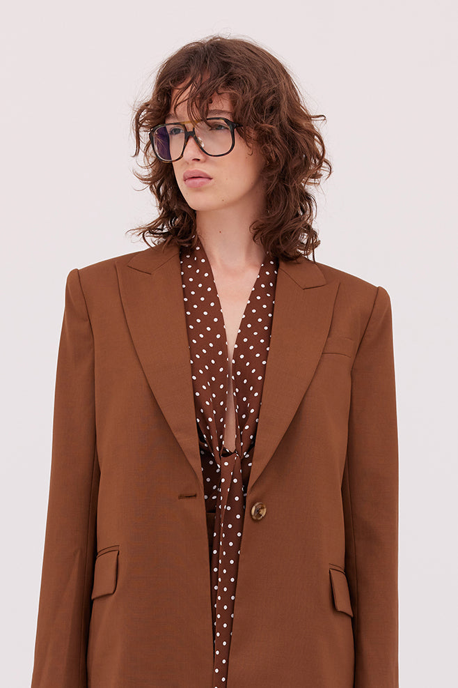 Italian Wool Blazer-Bronze-WILLOW-Australian-Designer