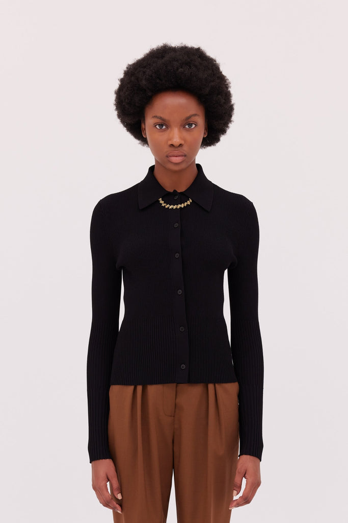 Knit Shirt-Black-WILLOW-Australian-Designer
