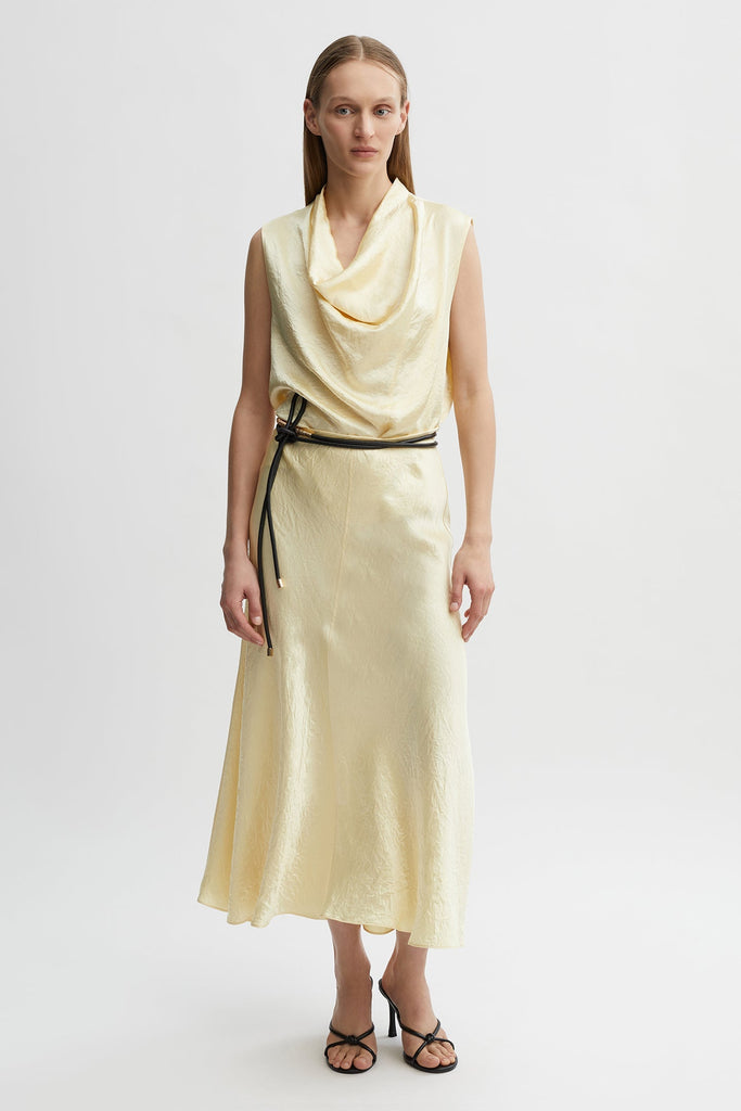 Laszlo Flare Skirt-Wax Yellow-WILLOW-Australian-Luxury-Designer