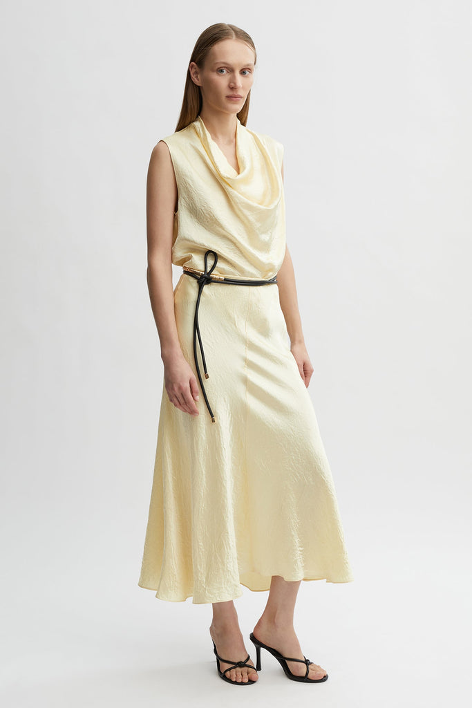 Laszlo Flare Skirt-Wax Yellow-WILLOW-Australian-Luxury-Designer