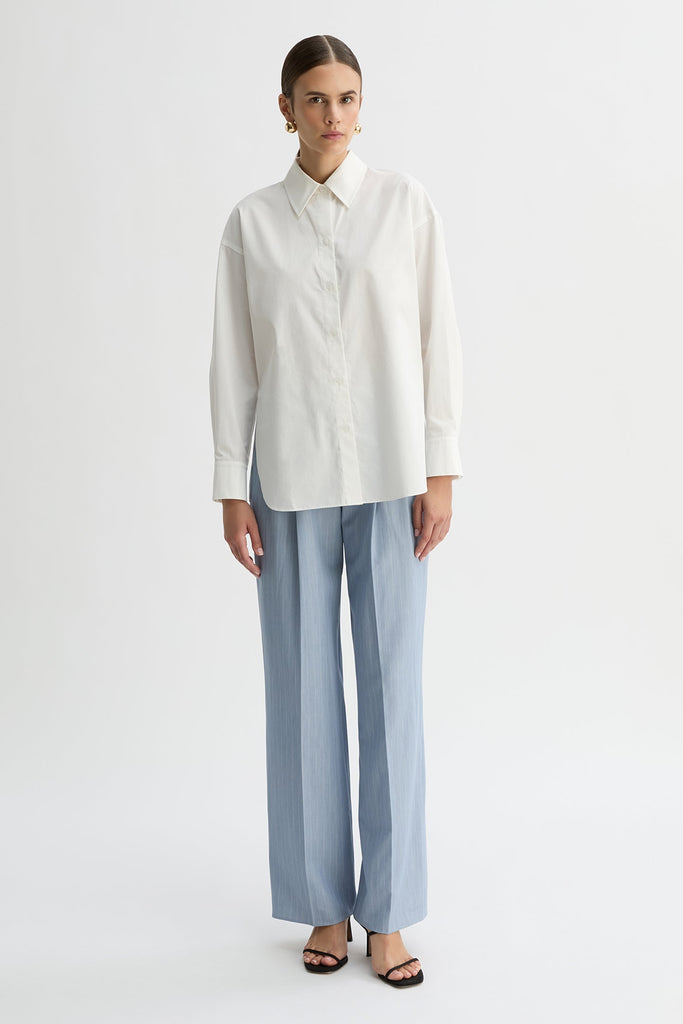 MARA CONVERTIBLE WRAP SHIRT-White-WILLOW-Australian-Designer