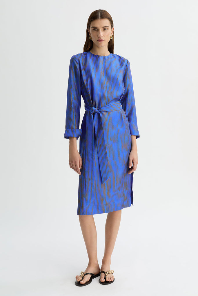 MARTINA SILK MIDI DRESS-Print-WILLOW-Australian-Designer