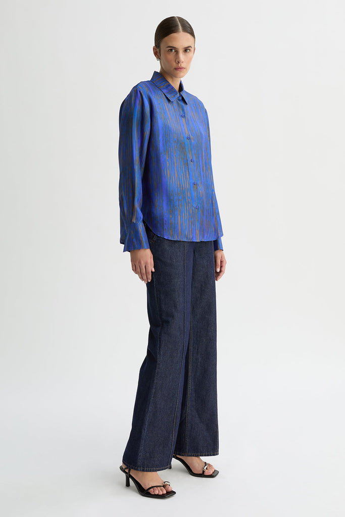 MARTINA SILK SHIRT-Print-WILLOW-Australian-Designer