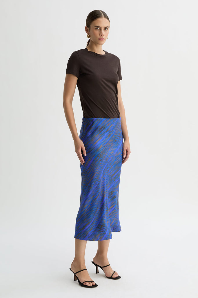 MARTINA SILK SKIRT-Print-WILLOW-Australian-Designer