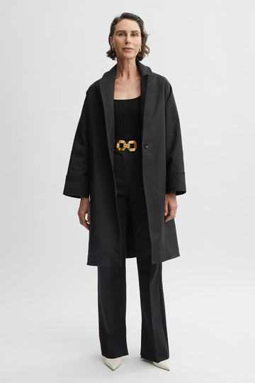 Marie Coat-Black-WILLOW-Australian-Luxury-Designer