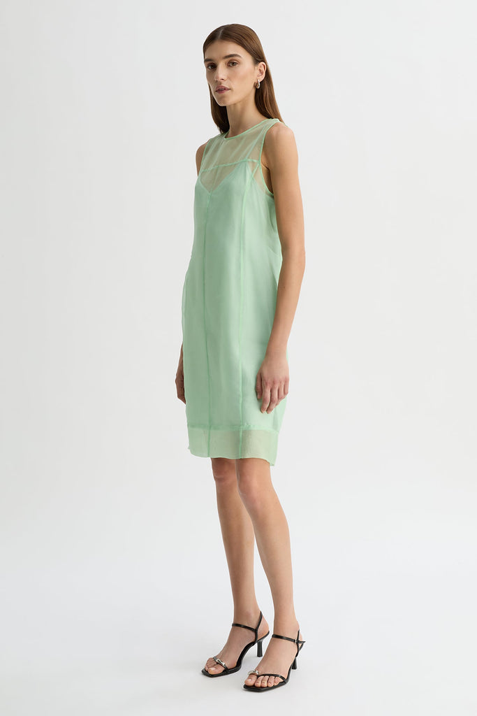 NAOMI MIDI DRESS-Moss-WILLOW-Australian-Designer