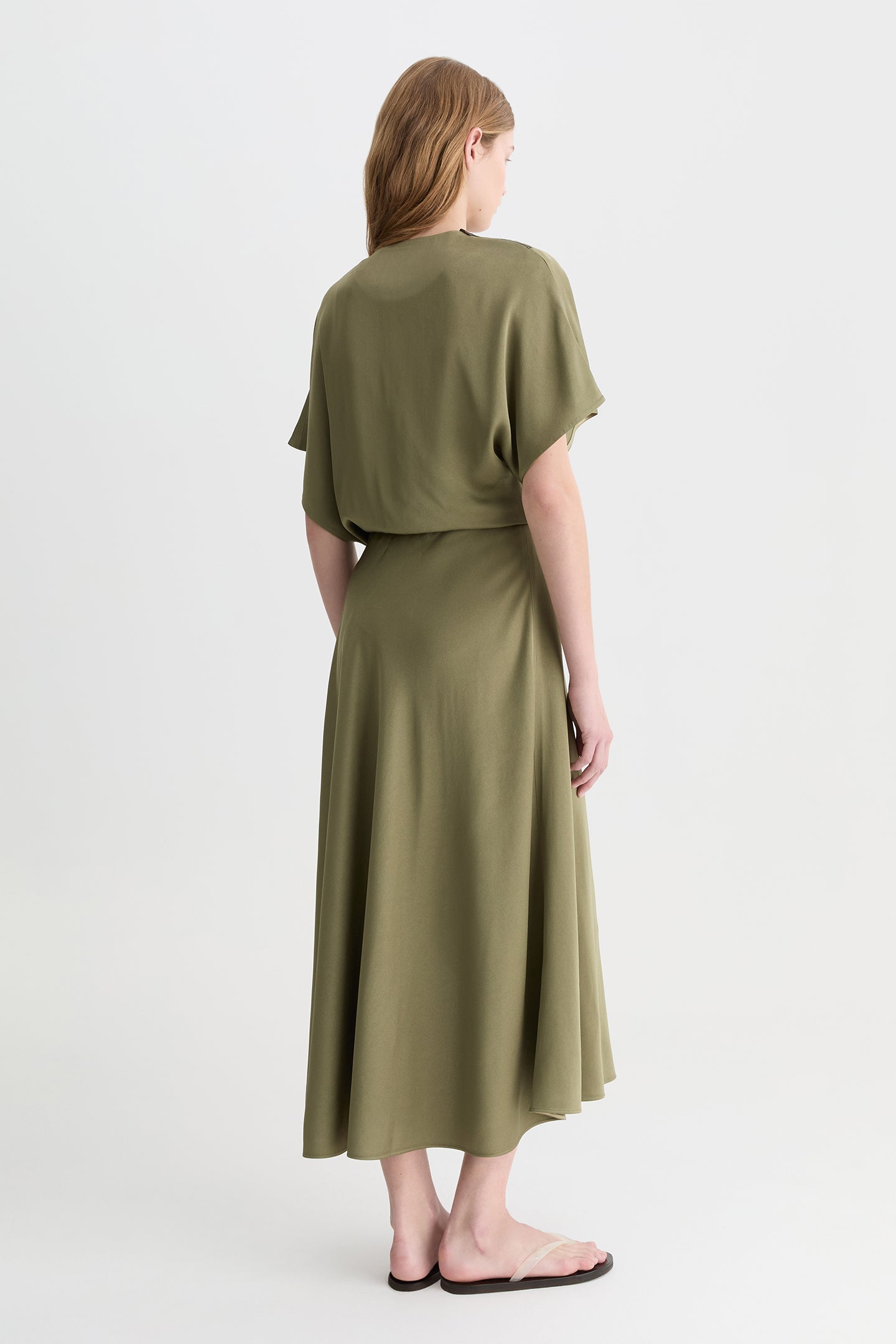 Noa Wrap Dress Olive-Willow-Australian-designer