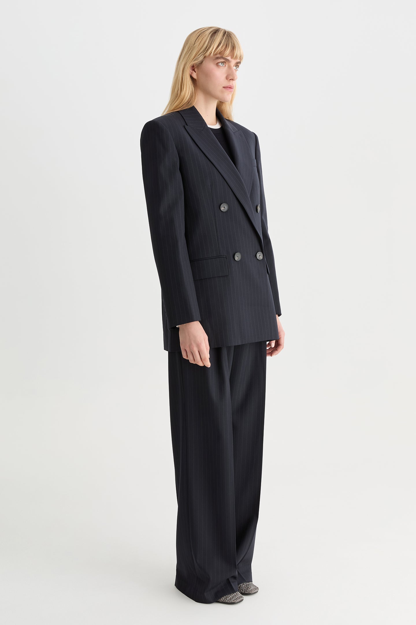 Nox Blazer Ink Pinstripe-Willow-Australian-designer