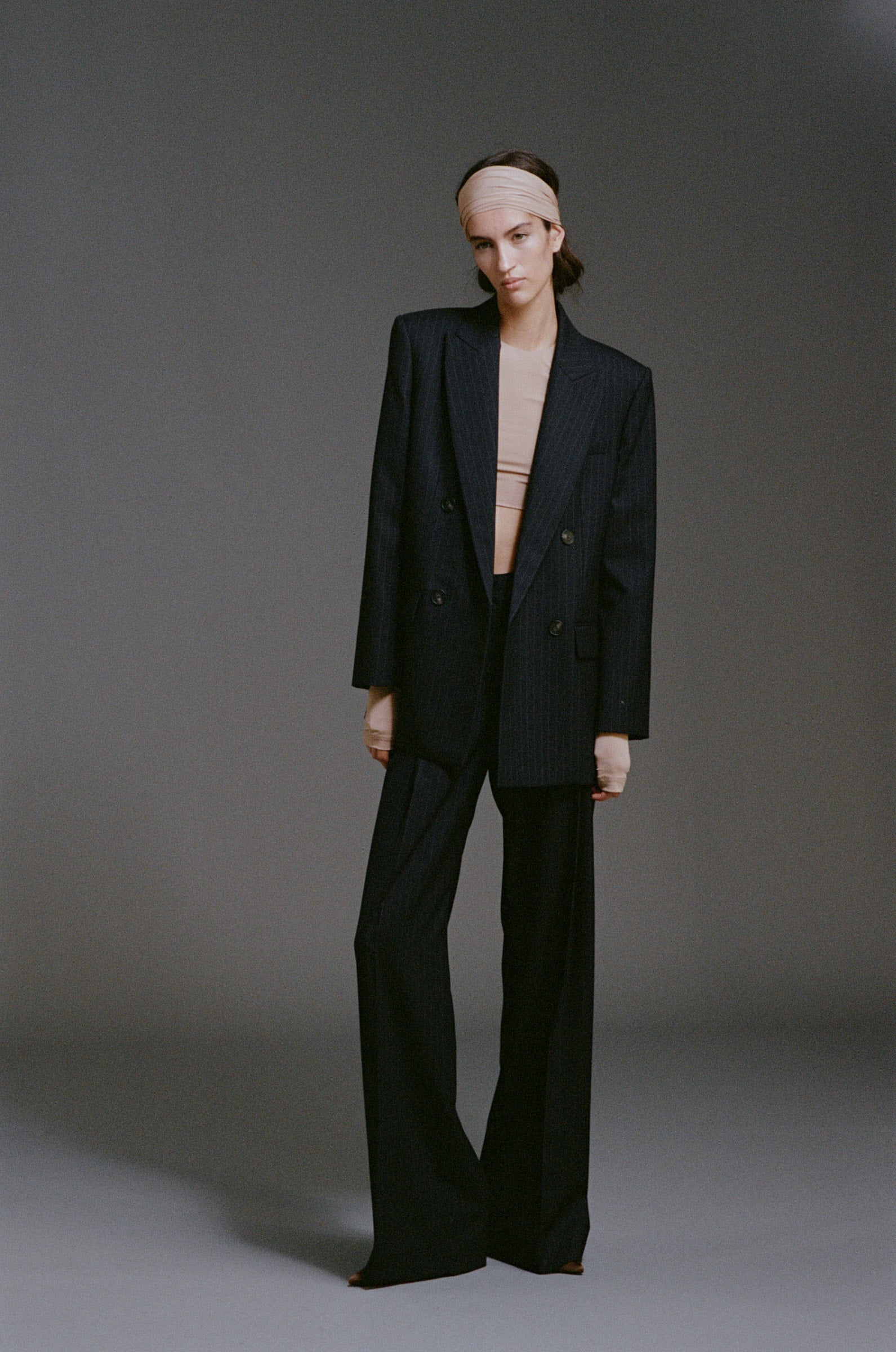 Nox Blazer Ink Pinstripe-Willow-Australian-designer
