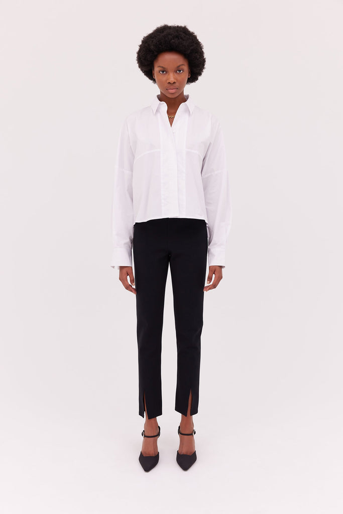 Oversized Poplin Shirt-White-WILLOW-Australian-Designer