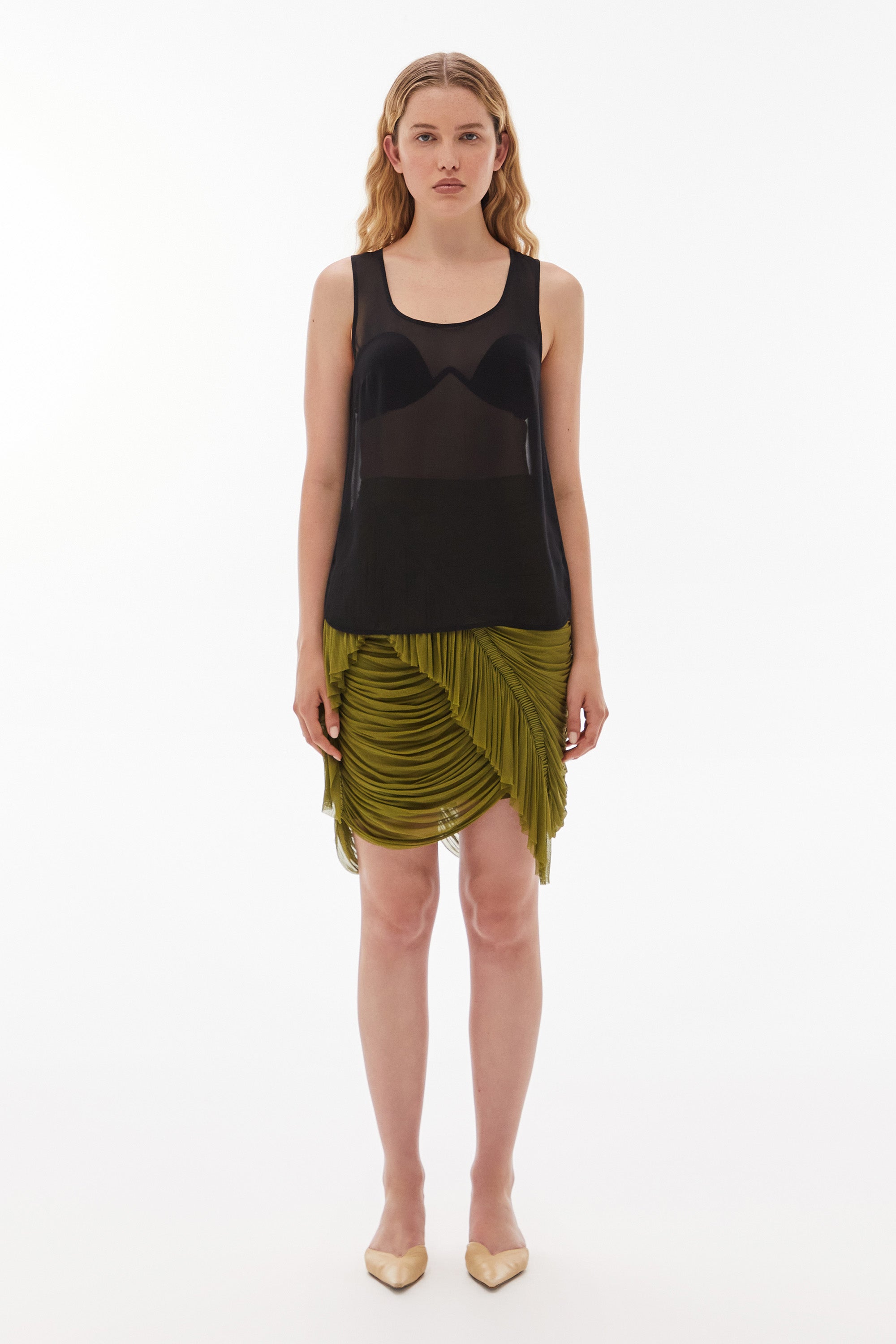 Sora Silk Tank Black
