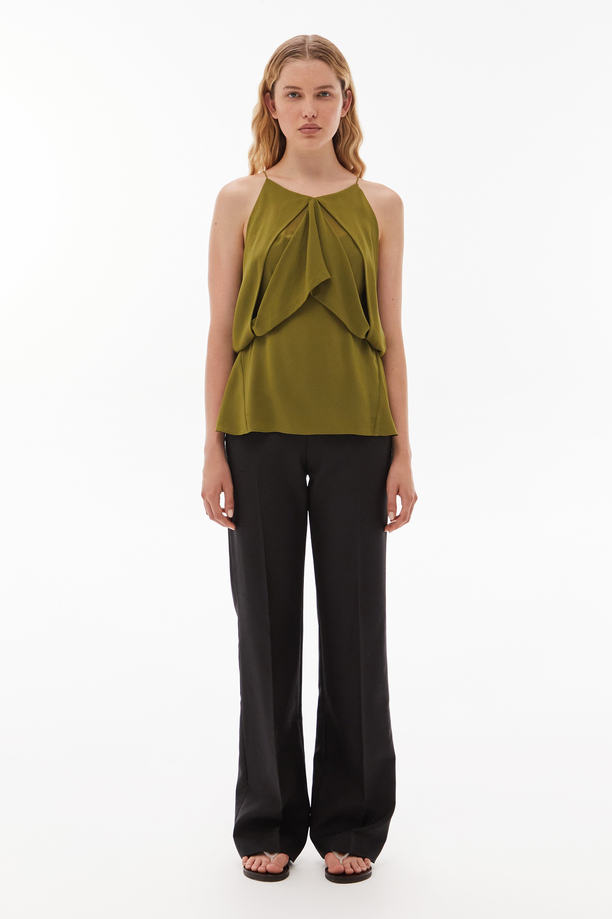 Medea Silk Origami Top Avocado