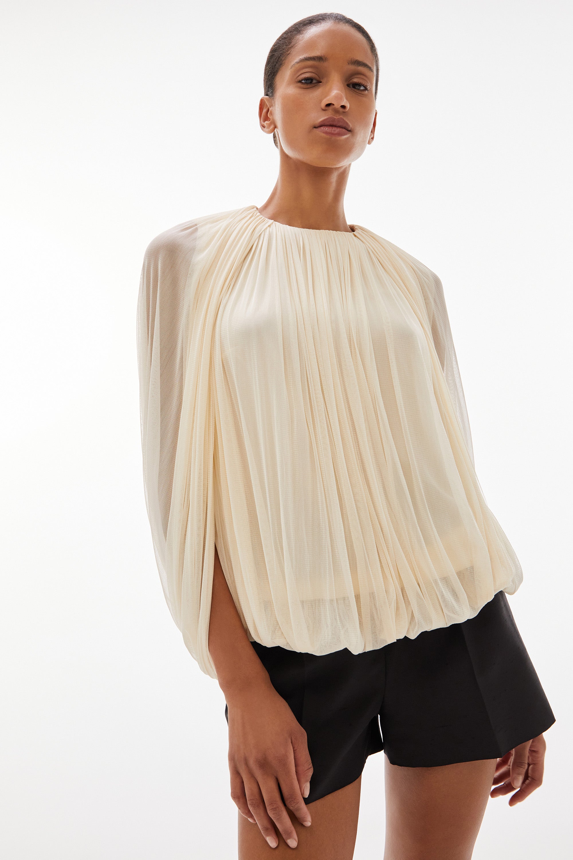Issa Silk Loop Top Butter