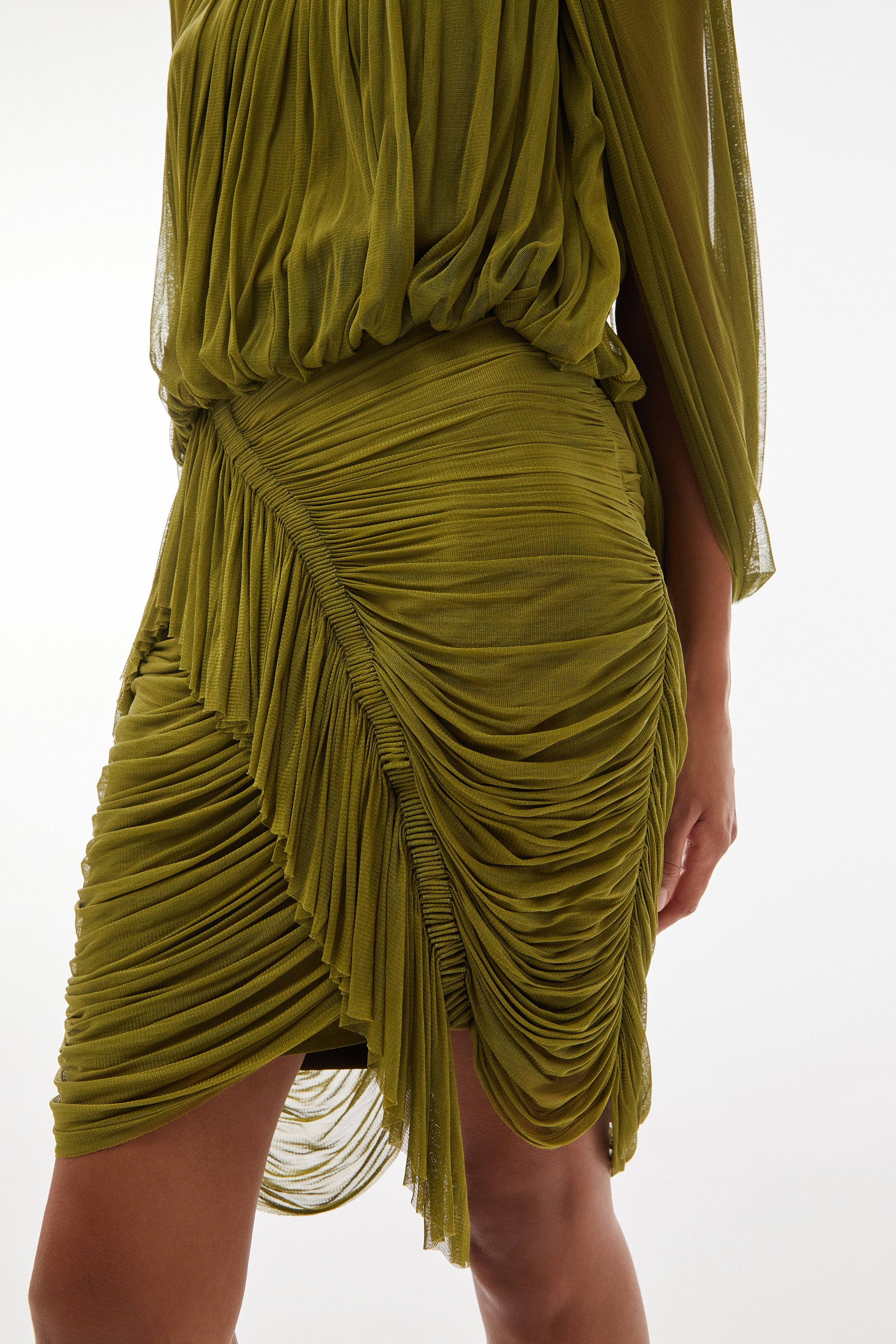 Issa Silk Skirt Avocado