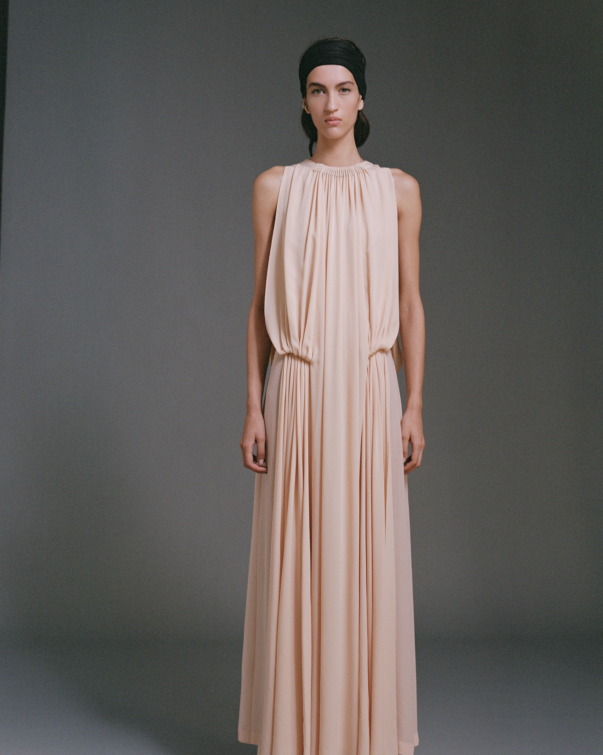 Solis Silk Cape Gown Wheat-Willow-Australian-designer