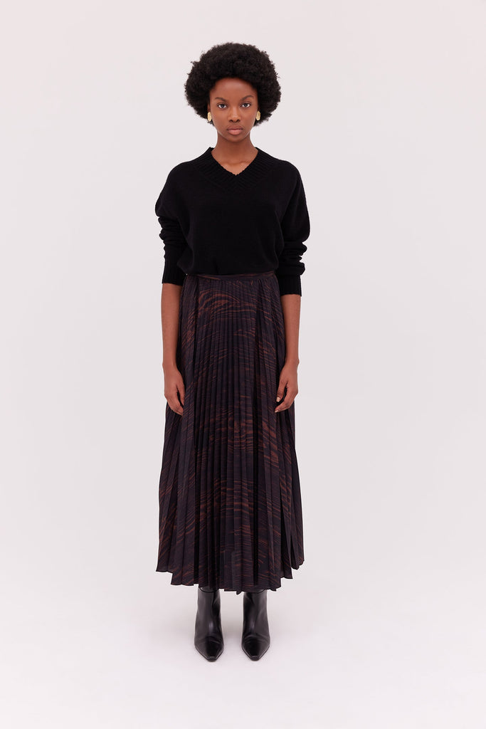 Sunray Skirt-Timber Print-WILLOW-Australian-Designer