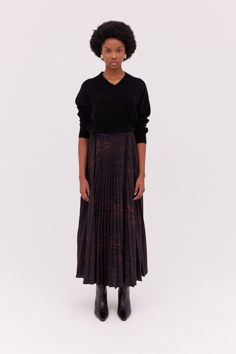 Sunray Pleat Midi Skirt - WILLOW Australian Designer