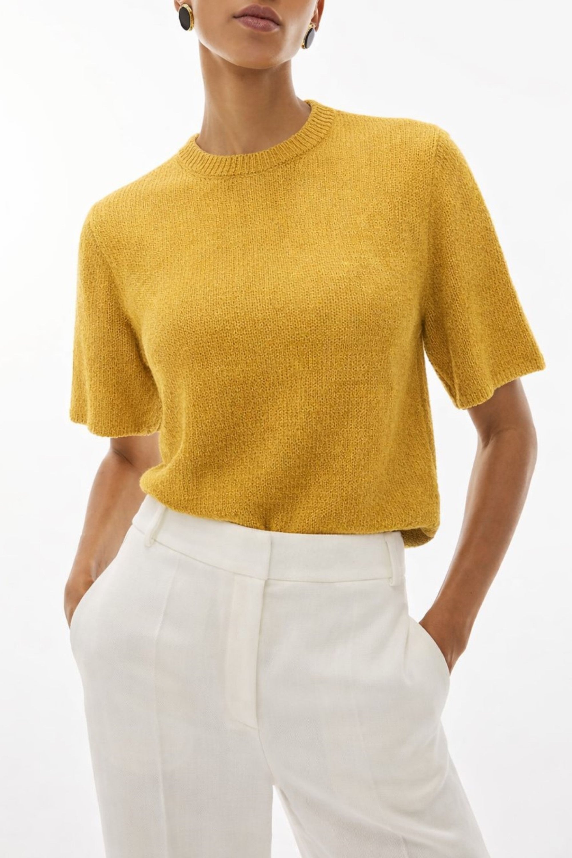 Wool Blend Claro Knit Top Sulphur
