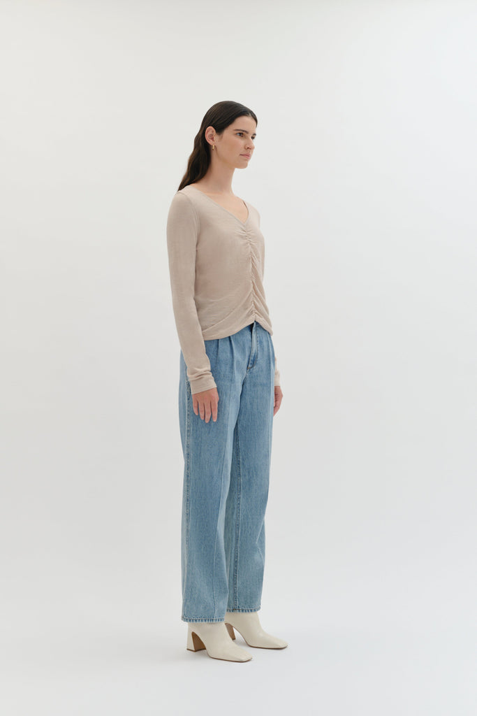 Agnes Knit Top In Neutral-WILLOW