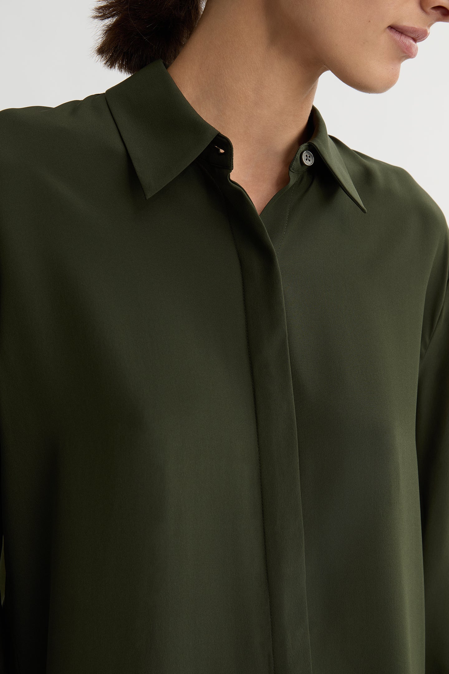 WILLOW-Australian_Designer-Carmelia Silk Shirt Pine