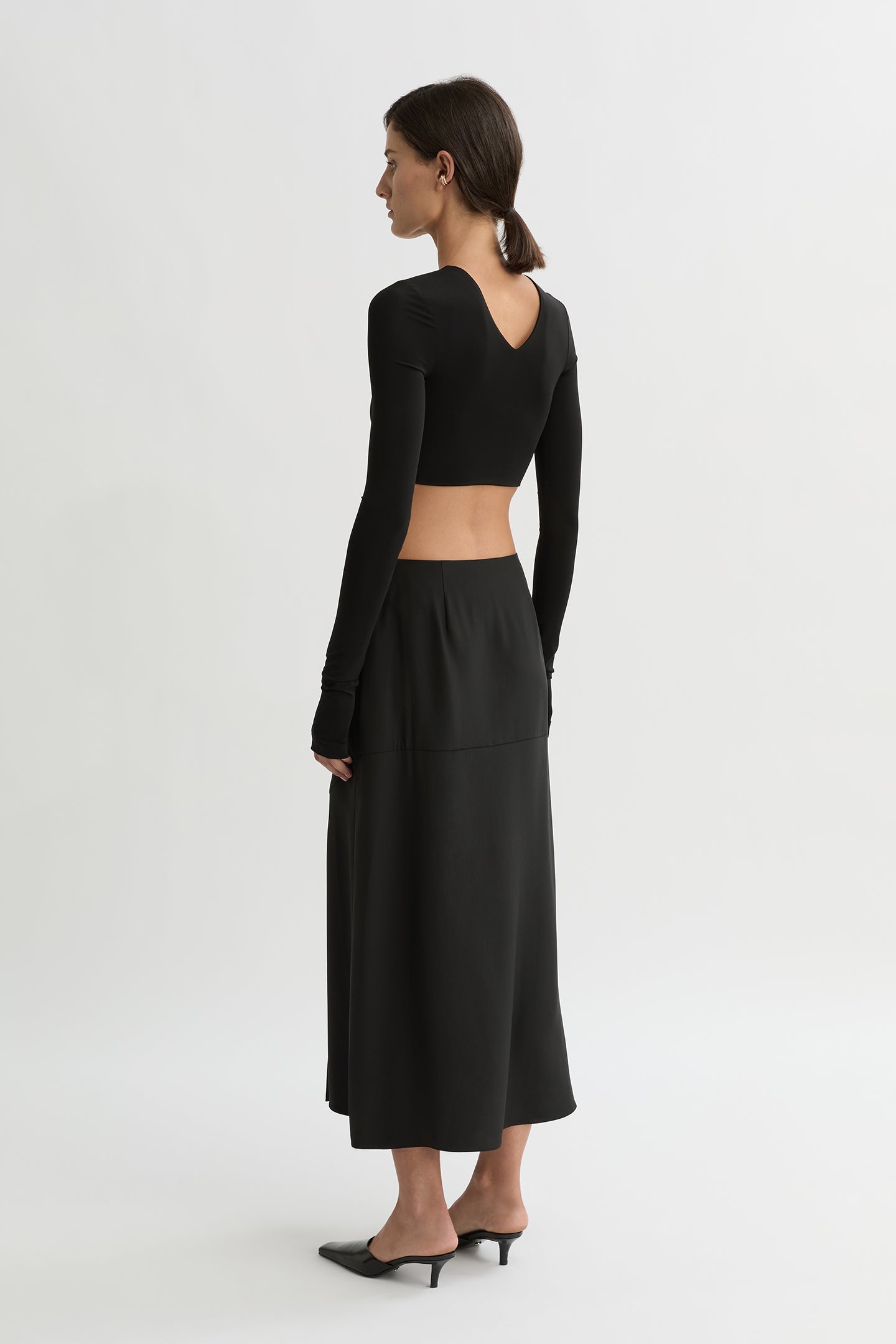 WILLOW-Australian_Designer-Carmelia Silk Skirt Black
