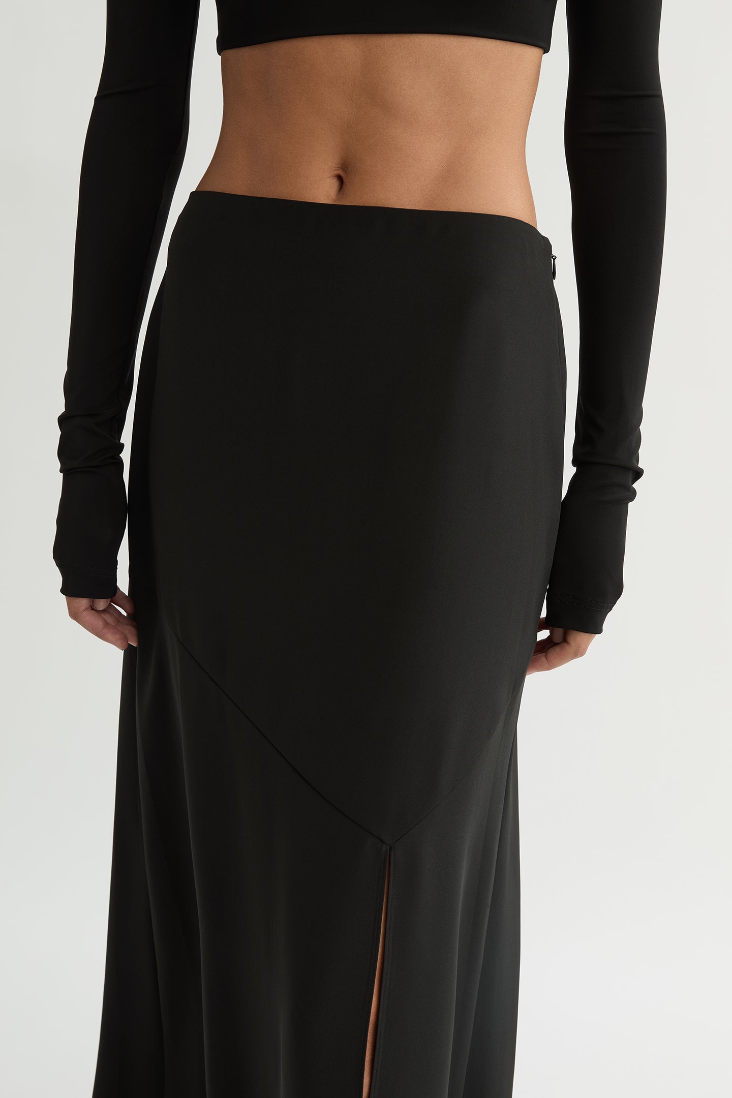 WILLOW-Australian_Designer-Carmelia Silk Skirt Black