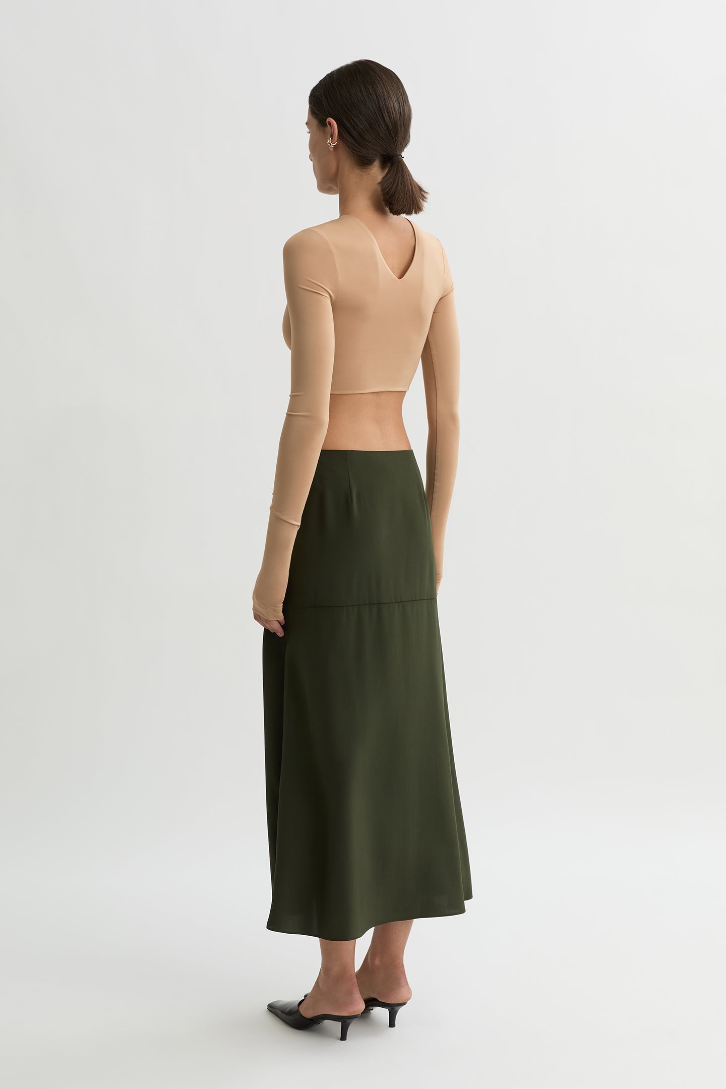 WILLOW-Australian_Designer-Carmelia Silk Skirt Pine