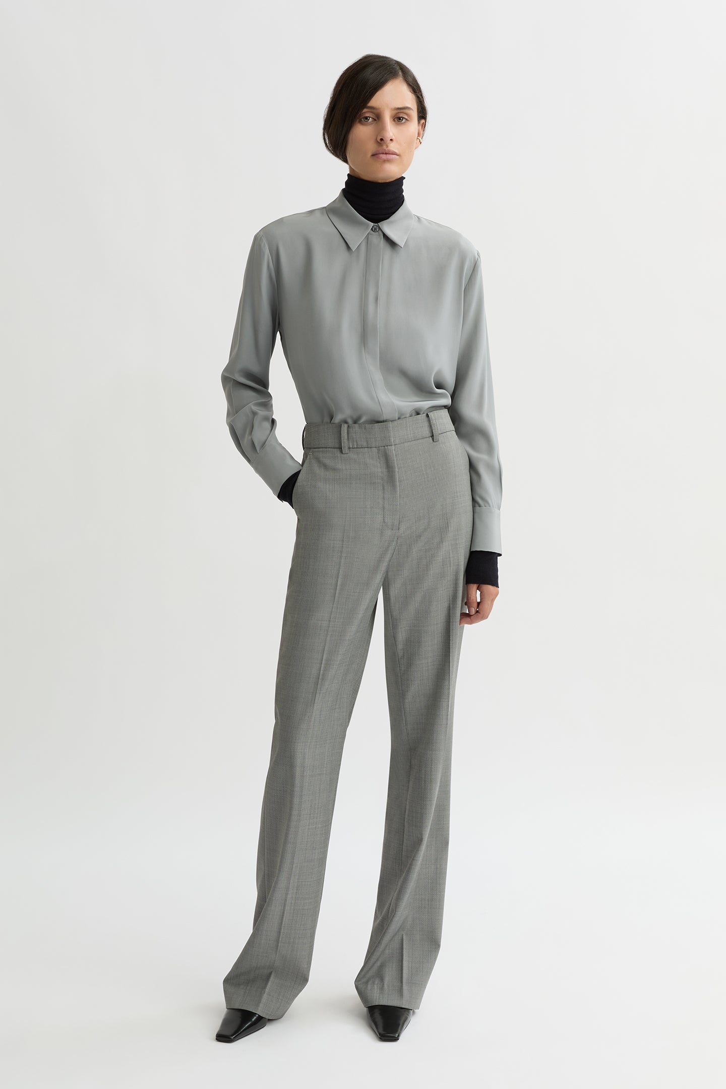 WILLOW-Australian_Designer-Cassis Classic Pant Grey Melange
