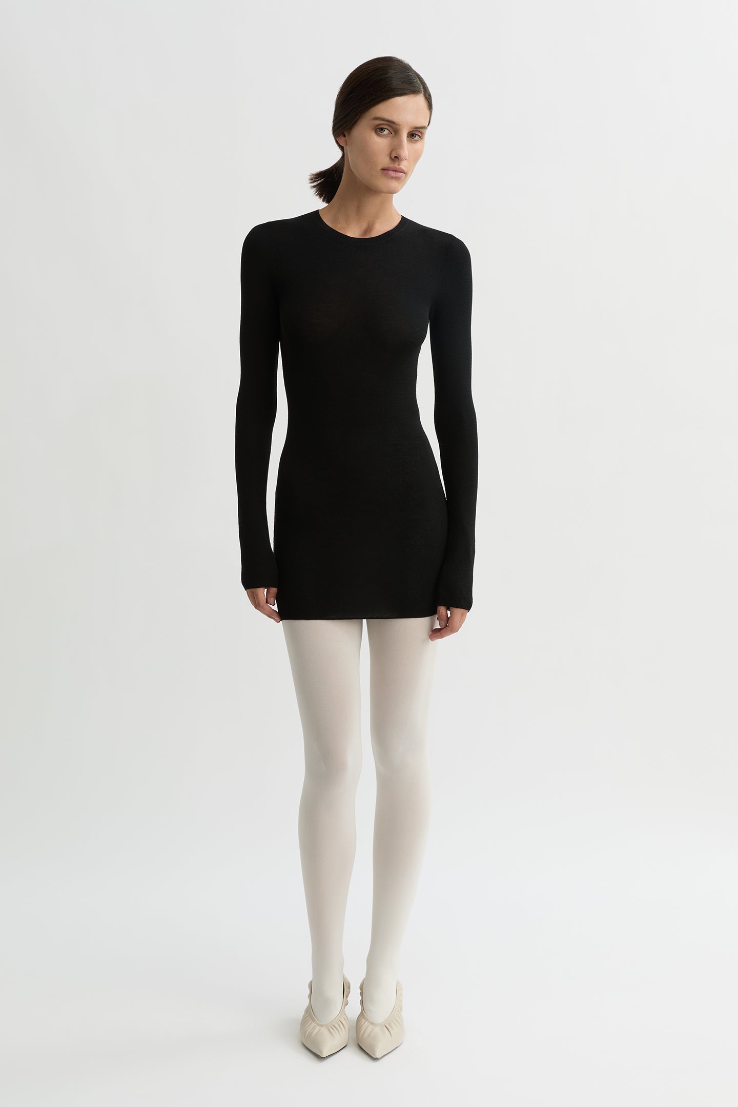 WILLOW-Australian_Designer-Cora Wool Crew Knit Black