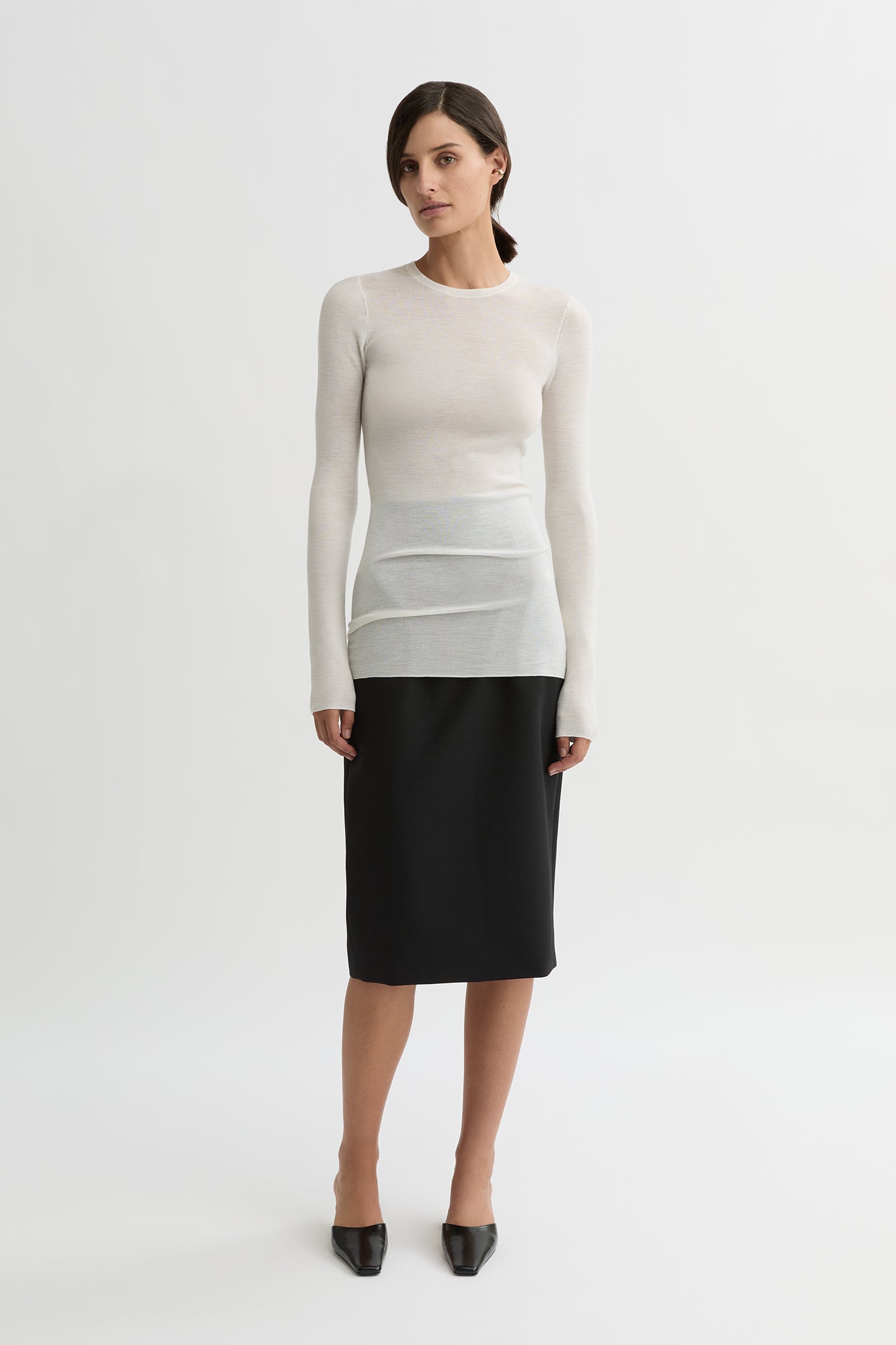 WILLOW-Australian_Designer-Cora Wool Crew Knit Ivory