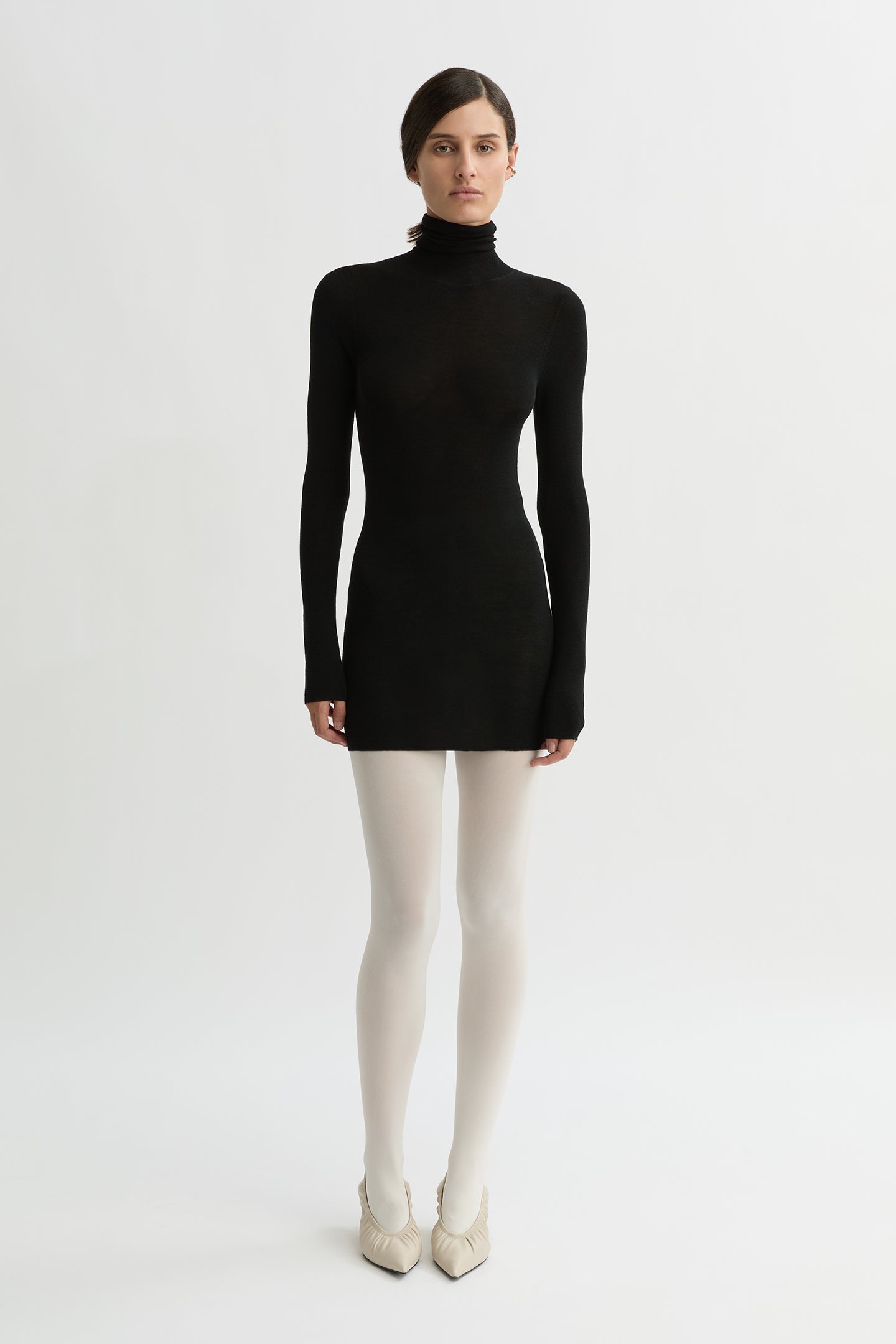 WILLOW-Australian_Designer-Cora Wool Polo Knit Black