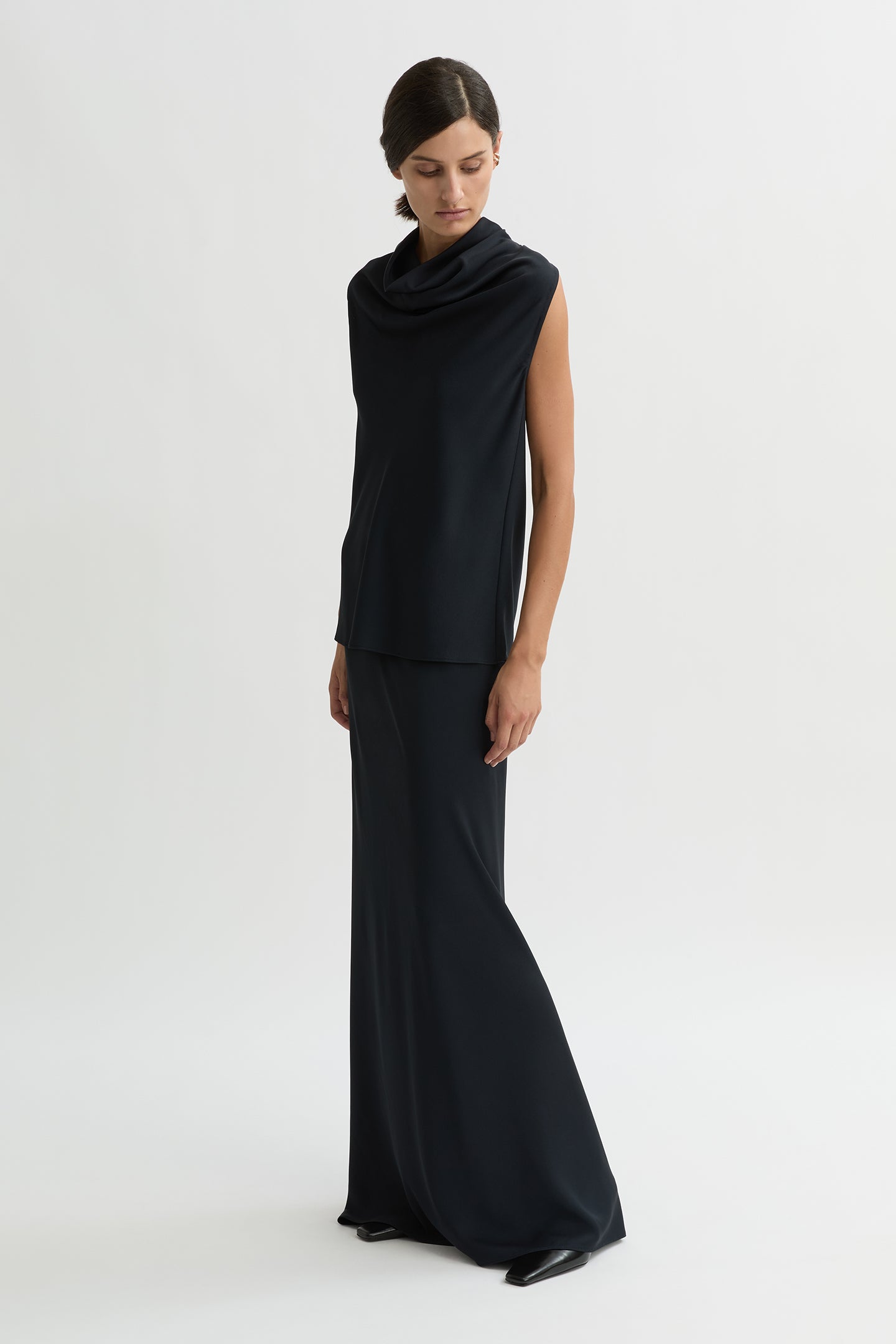WILLOW-Australian_Designer-Helena Bias Skirt Midnight