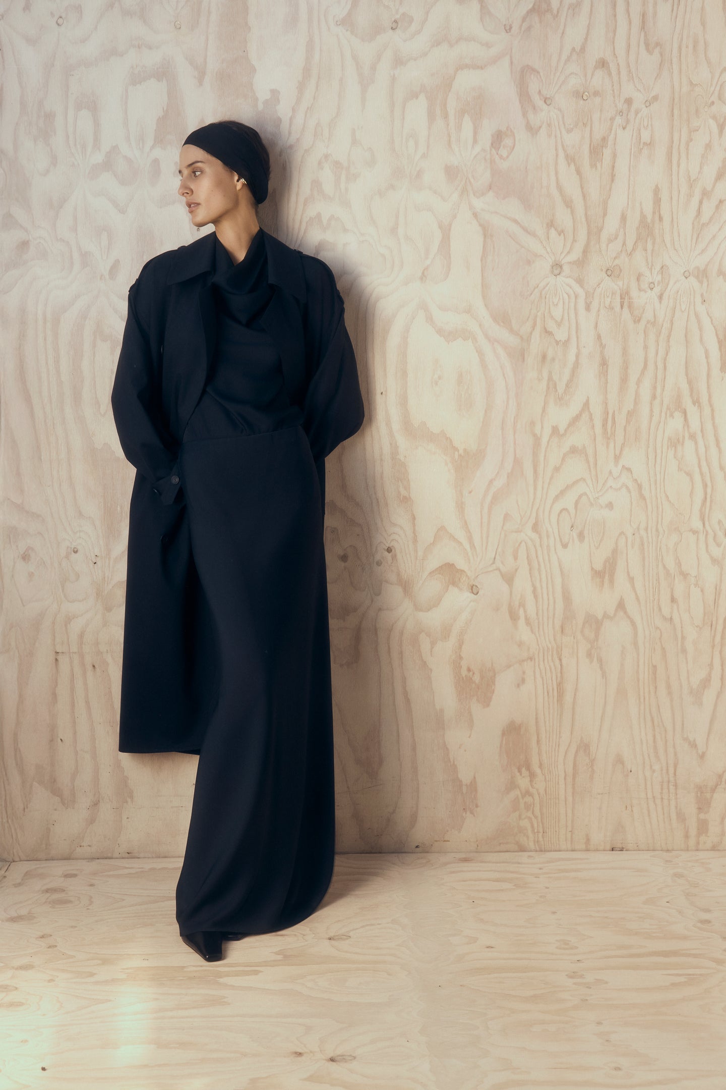 WILLOW-Australian_Designer-Helena Bias Skirt Midnight