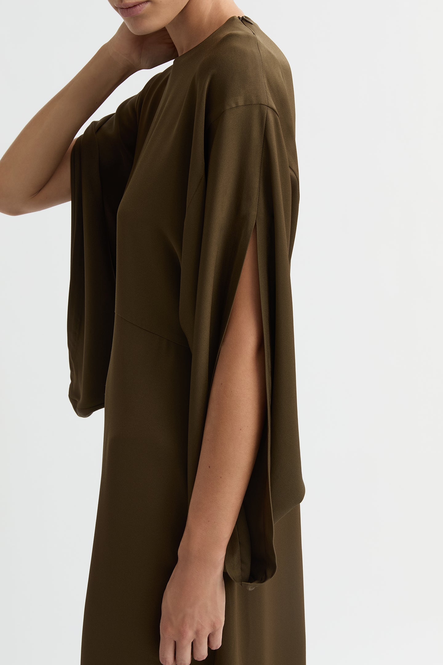 WILLOW-Australian_Designer-Helena Midi Dress Khaki