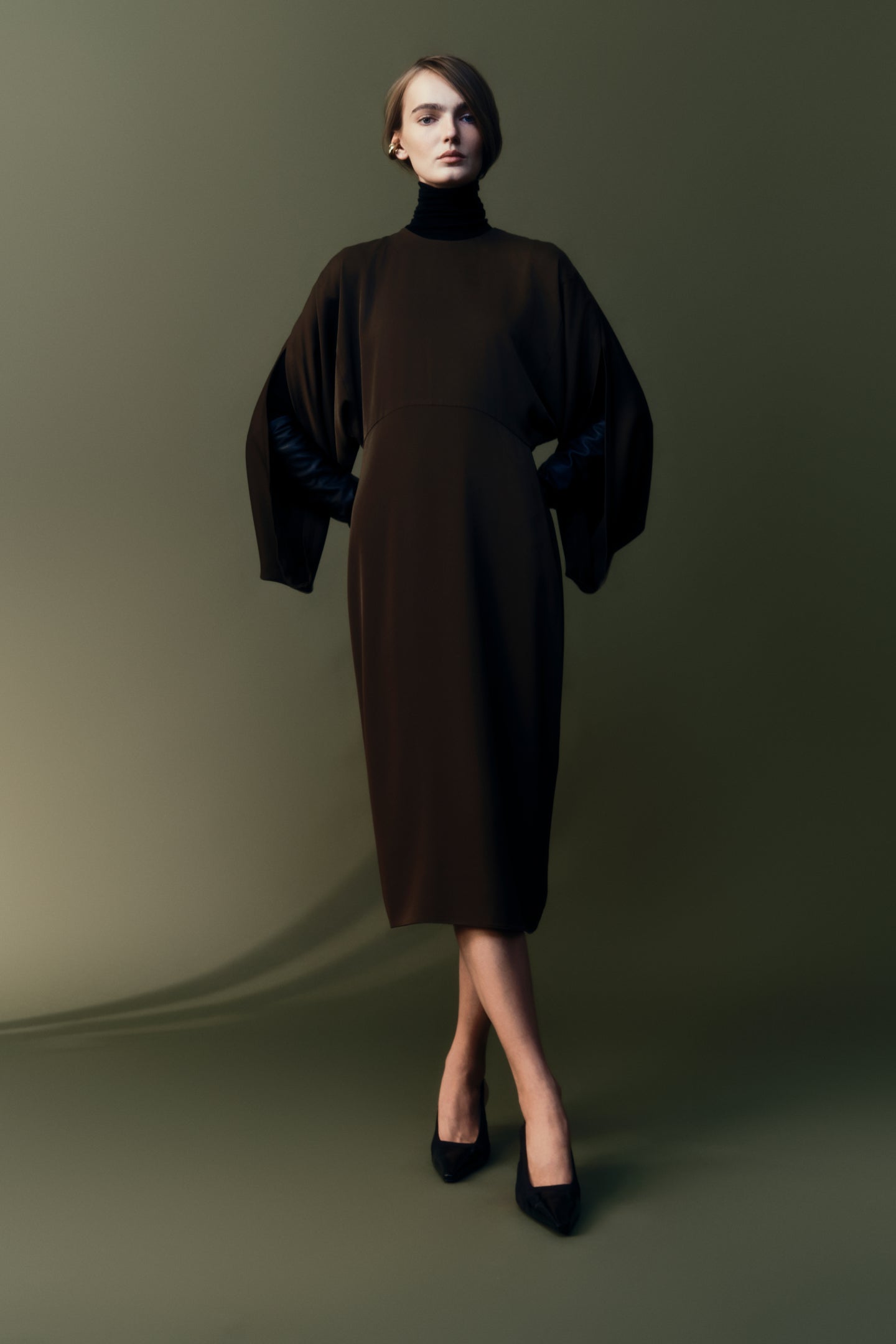 WILLOW-Australian_Designer-Helena Midi Dress Khaki