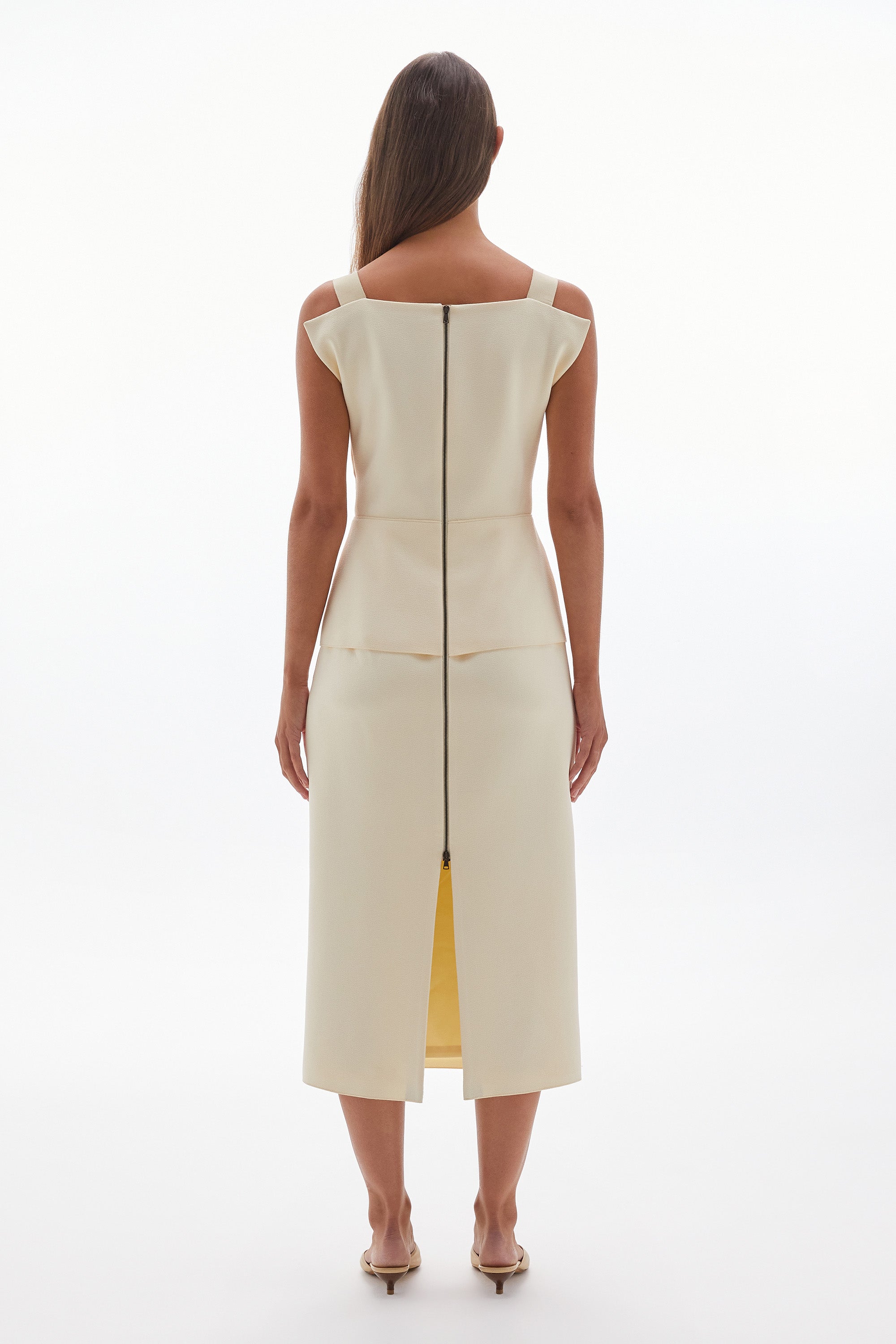 WILLOW-Inez Crepe Dress Butter