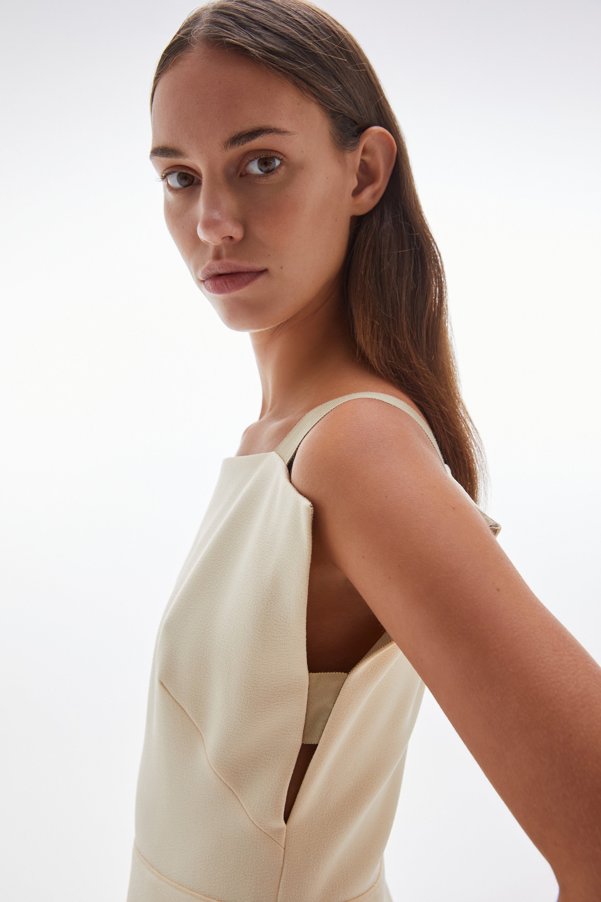 WILLOW-Inez Crepe Dress Butter