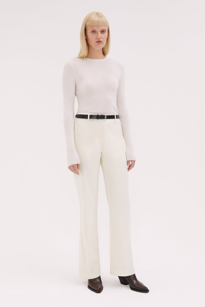 WILLOW-Italian Wool Trouser-Ivory