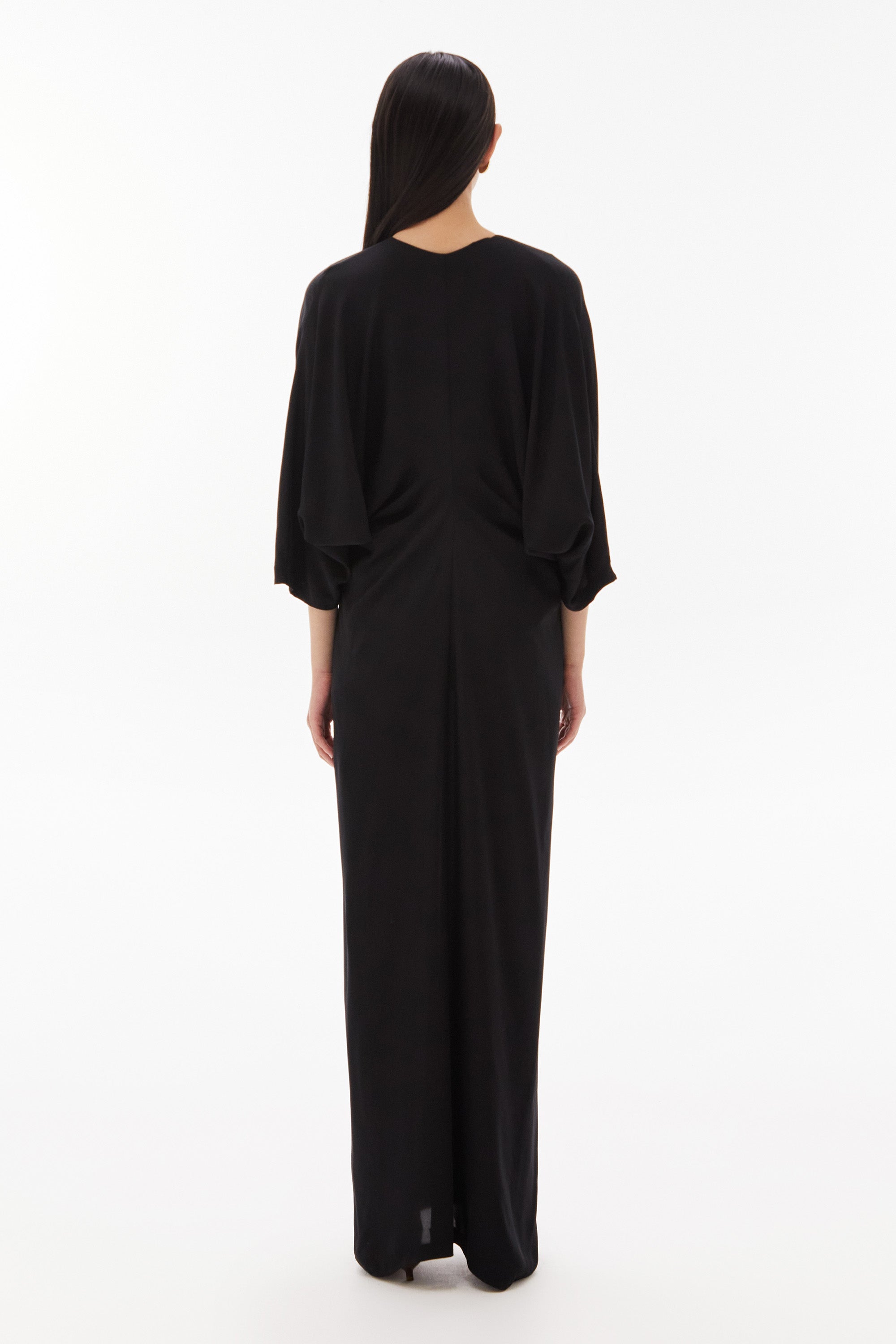 WILLOW-Medea Silk Bias Dress Black