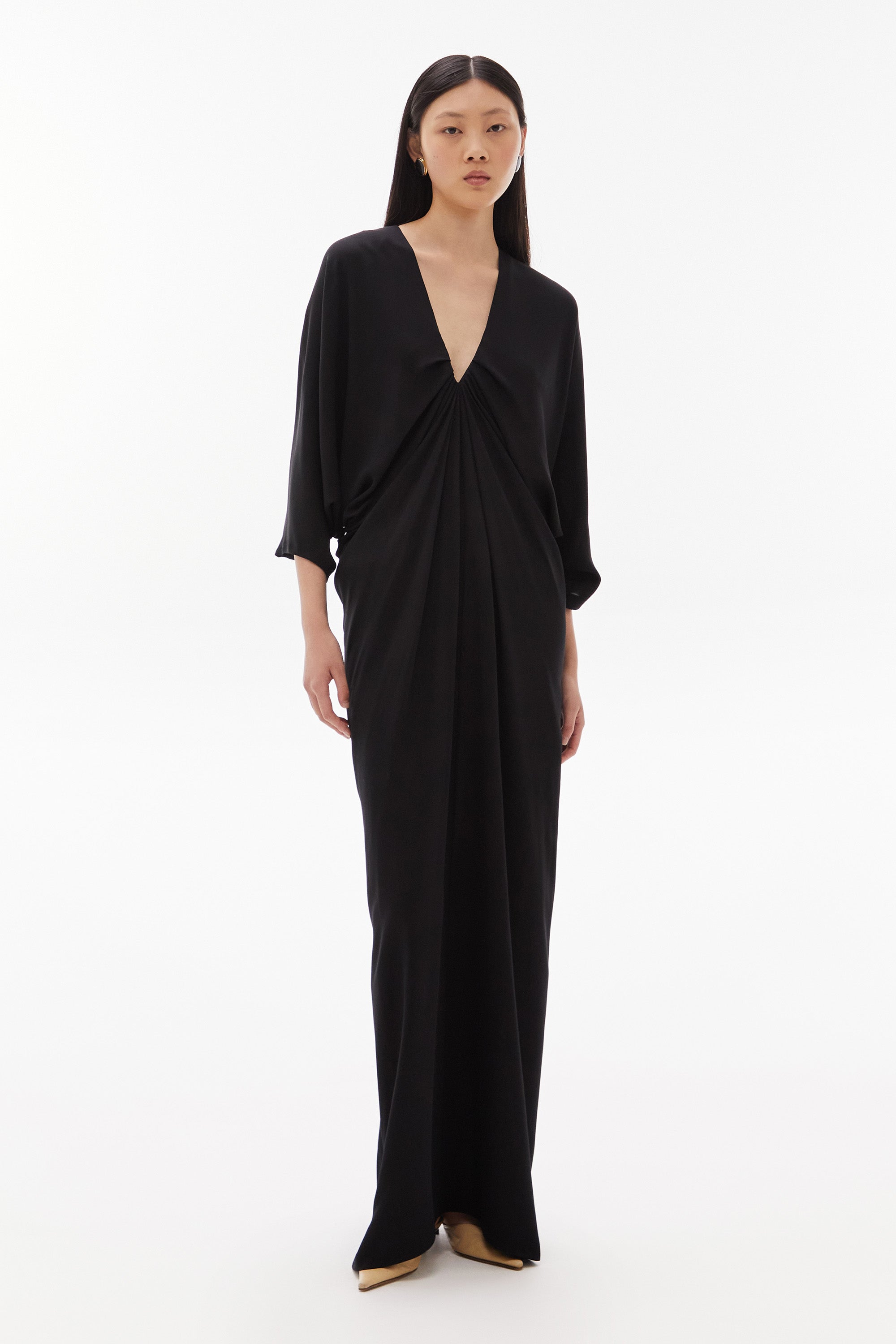 WILLOW-Medea Silk Bias Dress Black