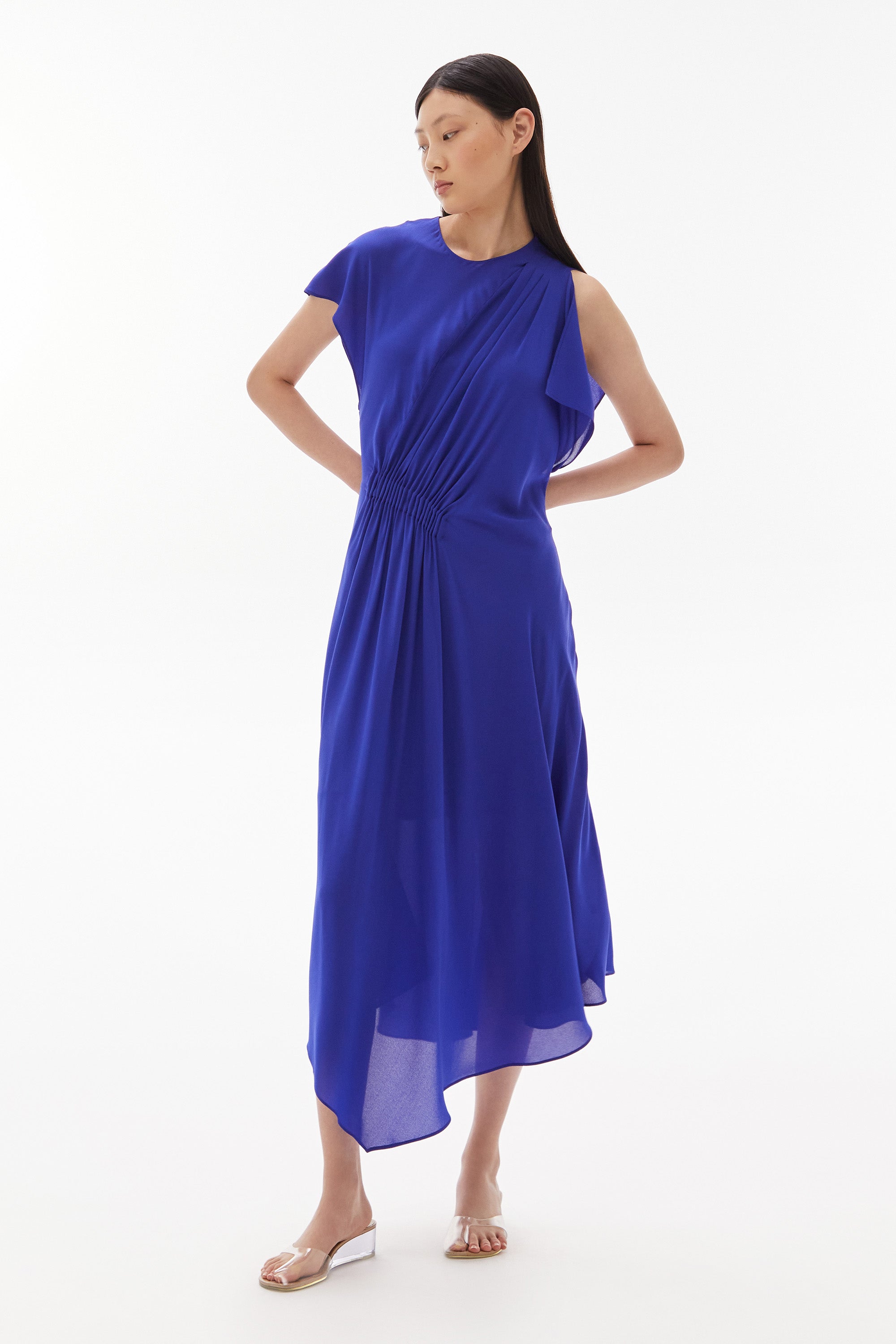 WILLOW-Medea Silk Midi Dress Electric