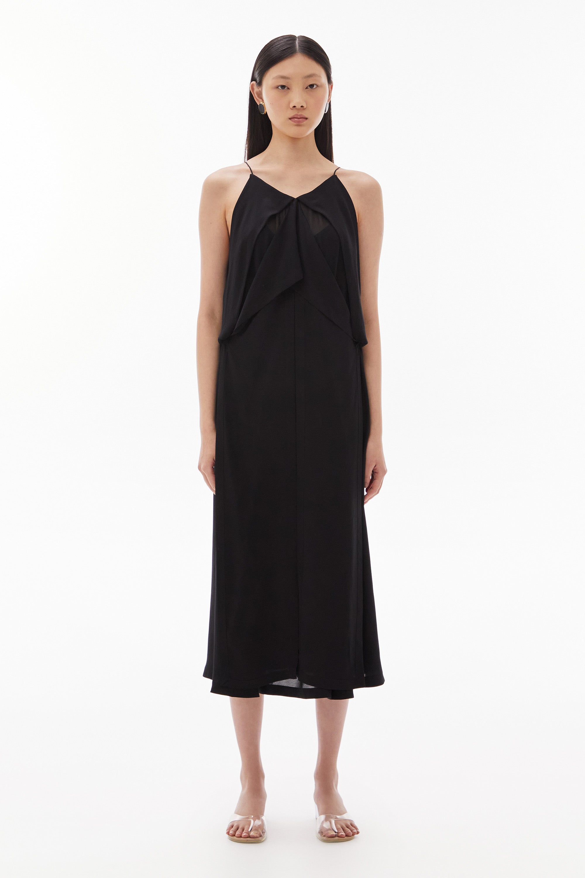 WILLOW-Medea Silk Origami Dress Black