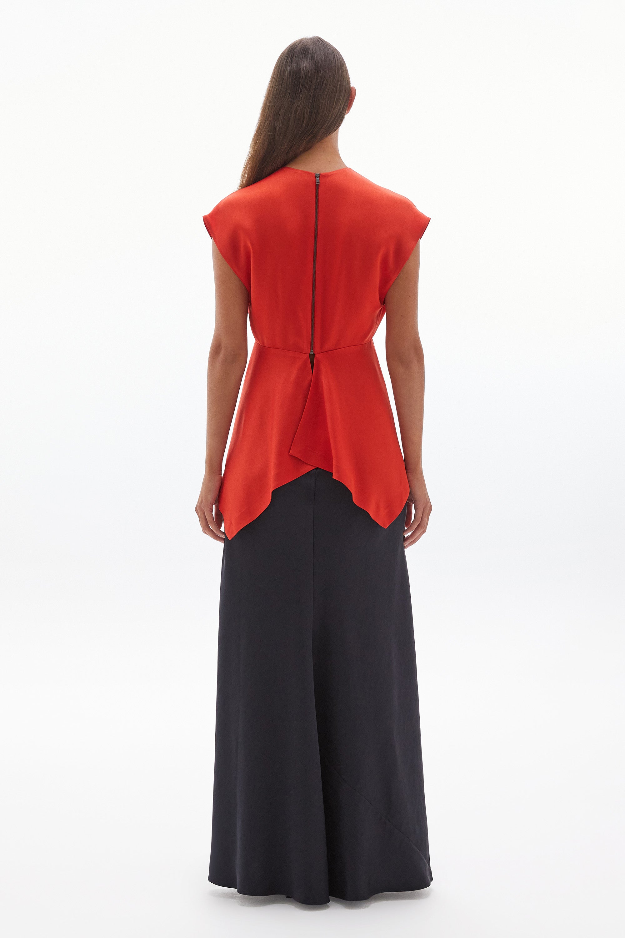 WILLOW-Noa Peplum Top Blood Orange